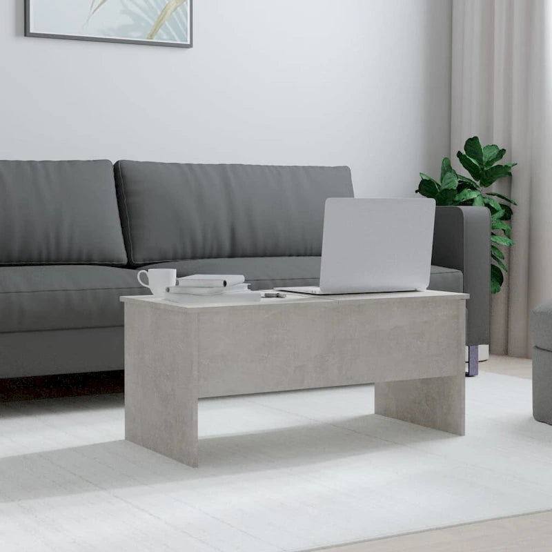 Mesa de centro elevable con almacenamiento – Estilo moderno, para 1 persona (Blanca/Roble/Gris/Negra)